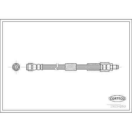 Corteco Brake Hose, 19034260 19034260